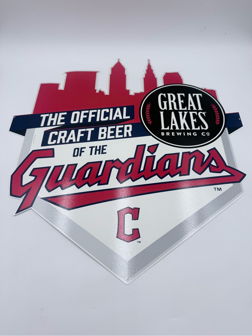 Great Lakes Brewing Cleveland Guardians Metal Beer Sign 22" x 24" NEW!